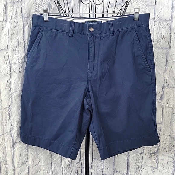 TOMMY HILFIGER Navy Blue Men's Flat Front Shorts Size‎ 34 - Picture 1 of 8